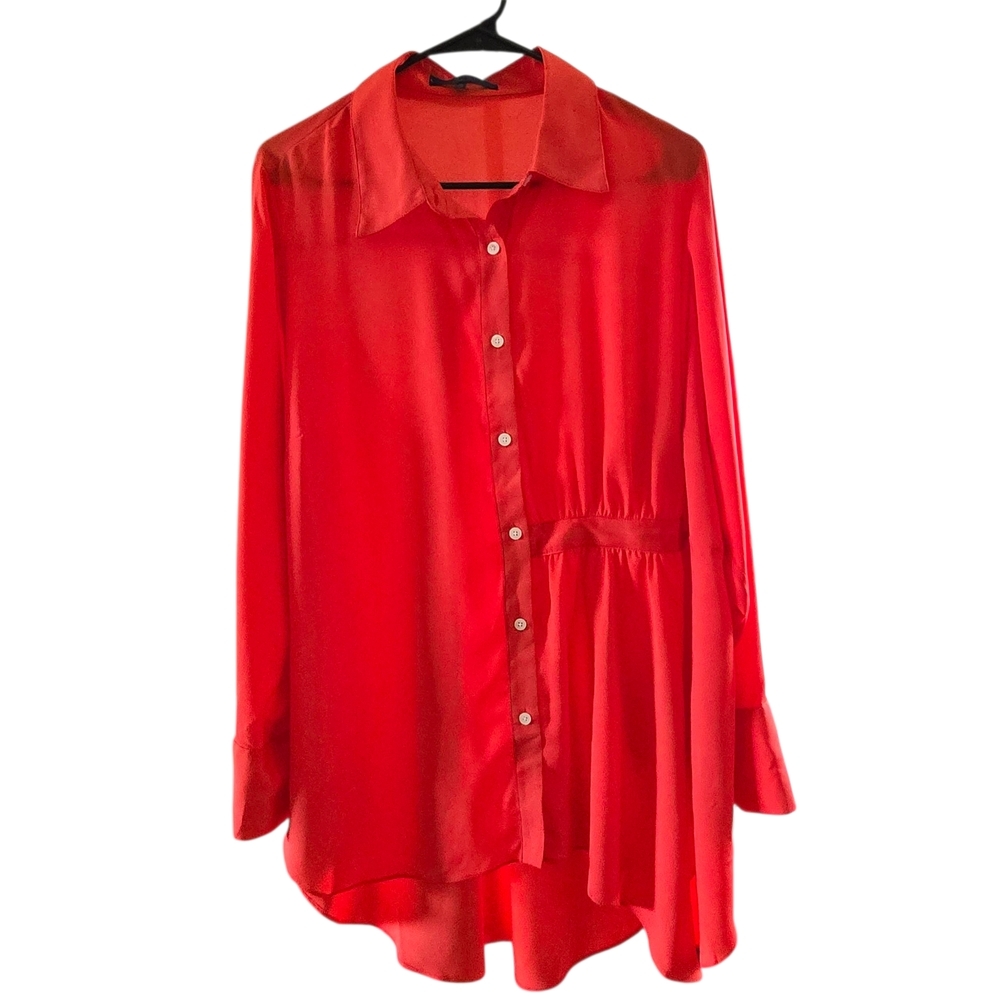 PLUS SIZE*****RACHEL Rachel Roy‎ Vibrant Red Blouse